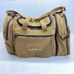 TAUCK South Africa Beige 7 Pockets Duffle Bag Travel With Strap & Removable Bag